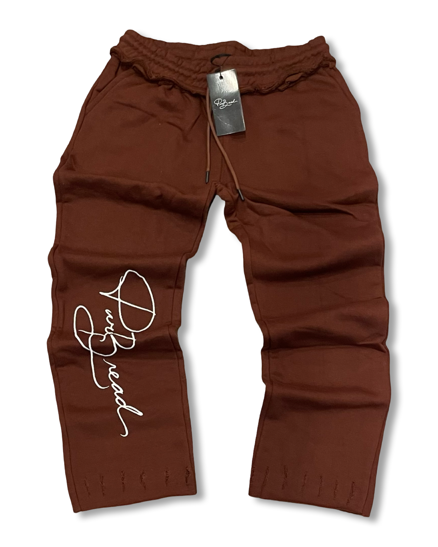 500 GSM Brown/White Signature Sweatpants