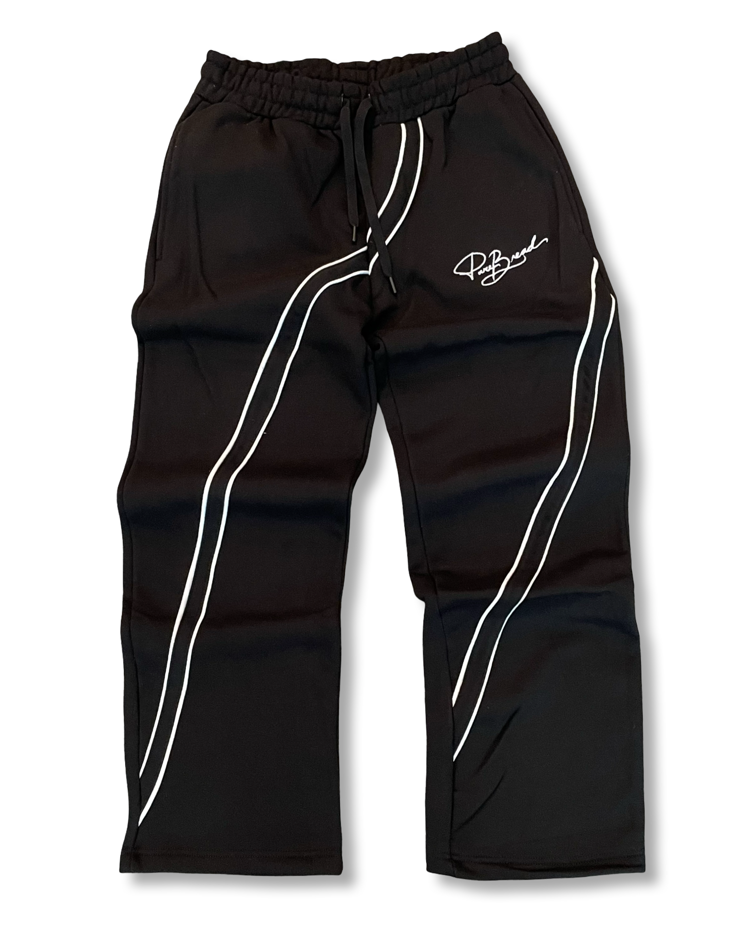 Black/White 2 Stripe Signature Sweats