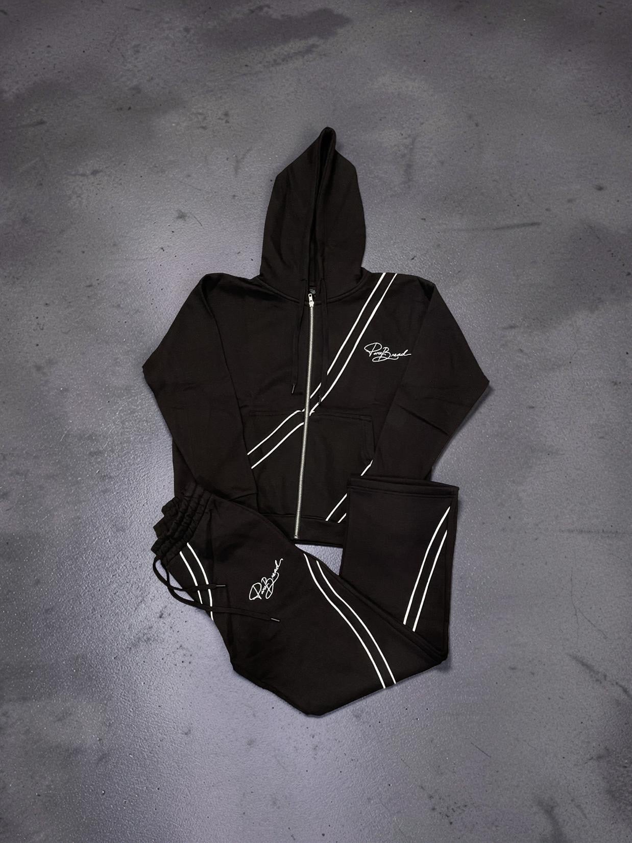 "Pure Bread" Black/White Signature Sweat Suit