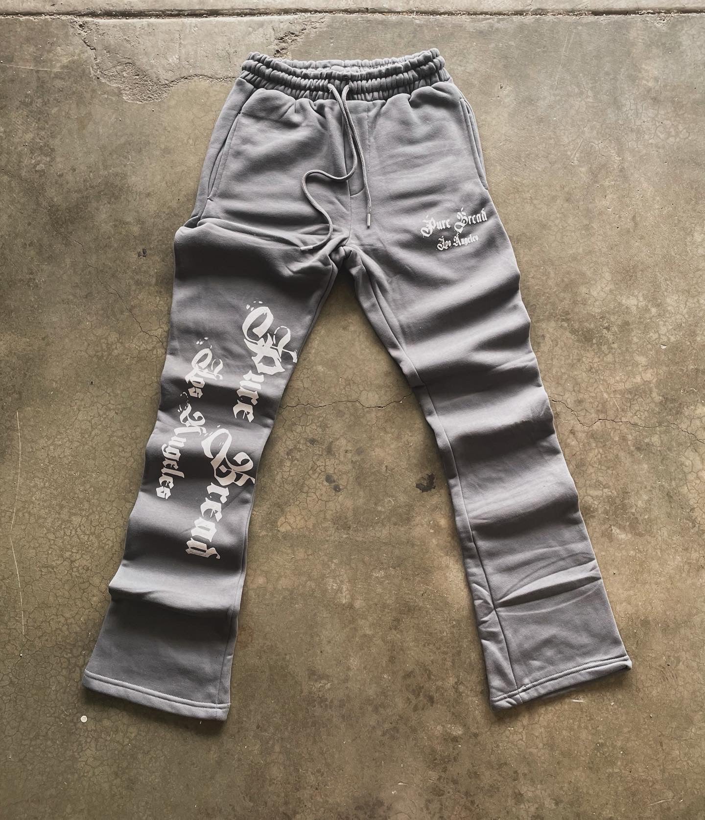 Old English stacked sweats