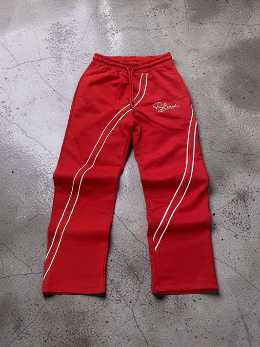 Red/White 2 Stripe Signature Sweats