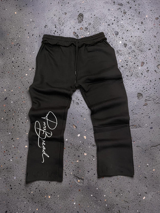 500 GSM Black/White Signature Sweatpants