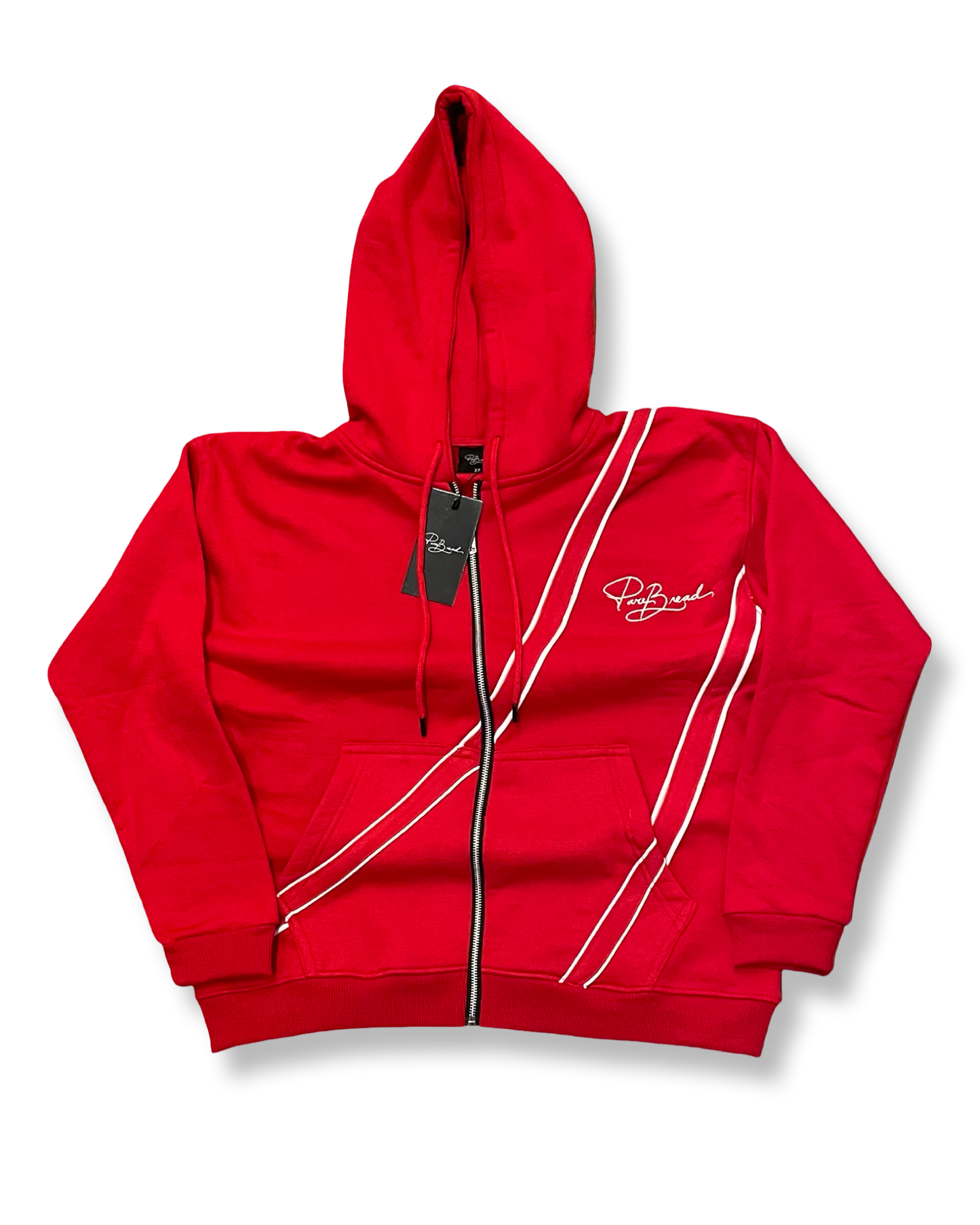 Red/ White 2 Stripe Signature Hoodie