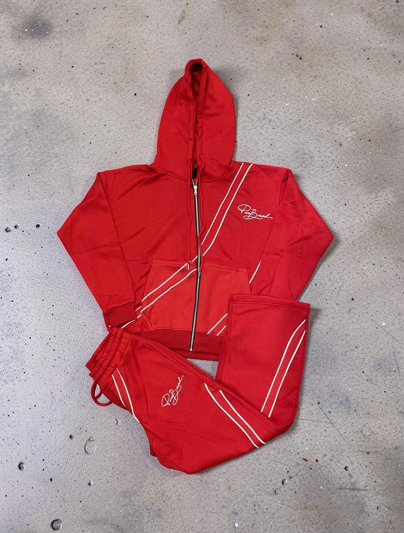 "Pure Bread" Red/White Signature Sweat Suit
