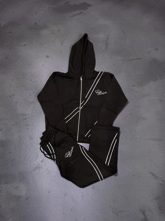 "Pure Bread" Black/White Signature Sweat Suit