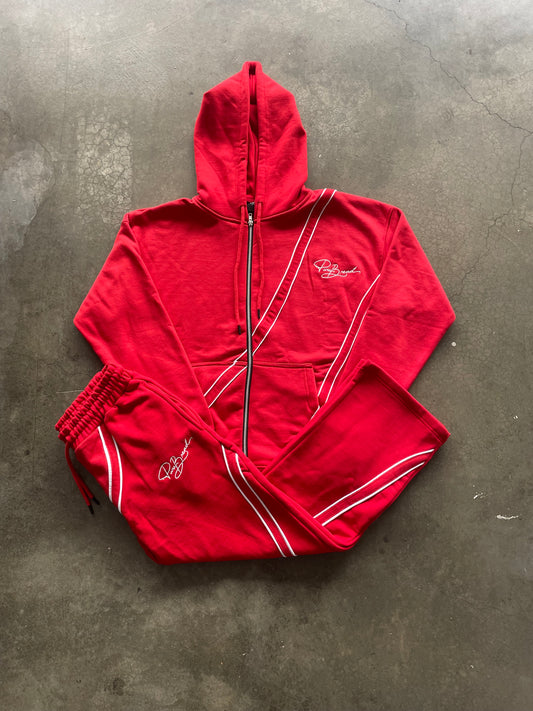 "Pure Bread" Red/White Signature Sweat Suit