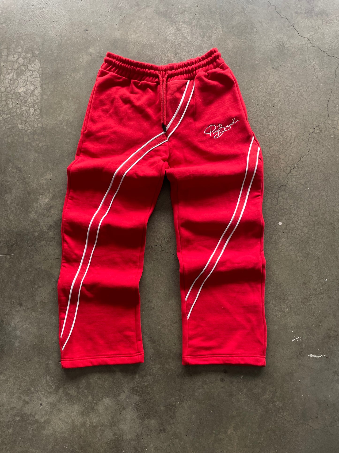 Red/White 2 Stripe Signature Sweats