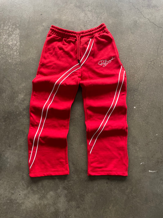 Red/White 2 Stripe Signature Sweats
