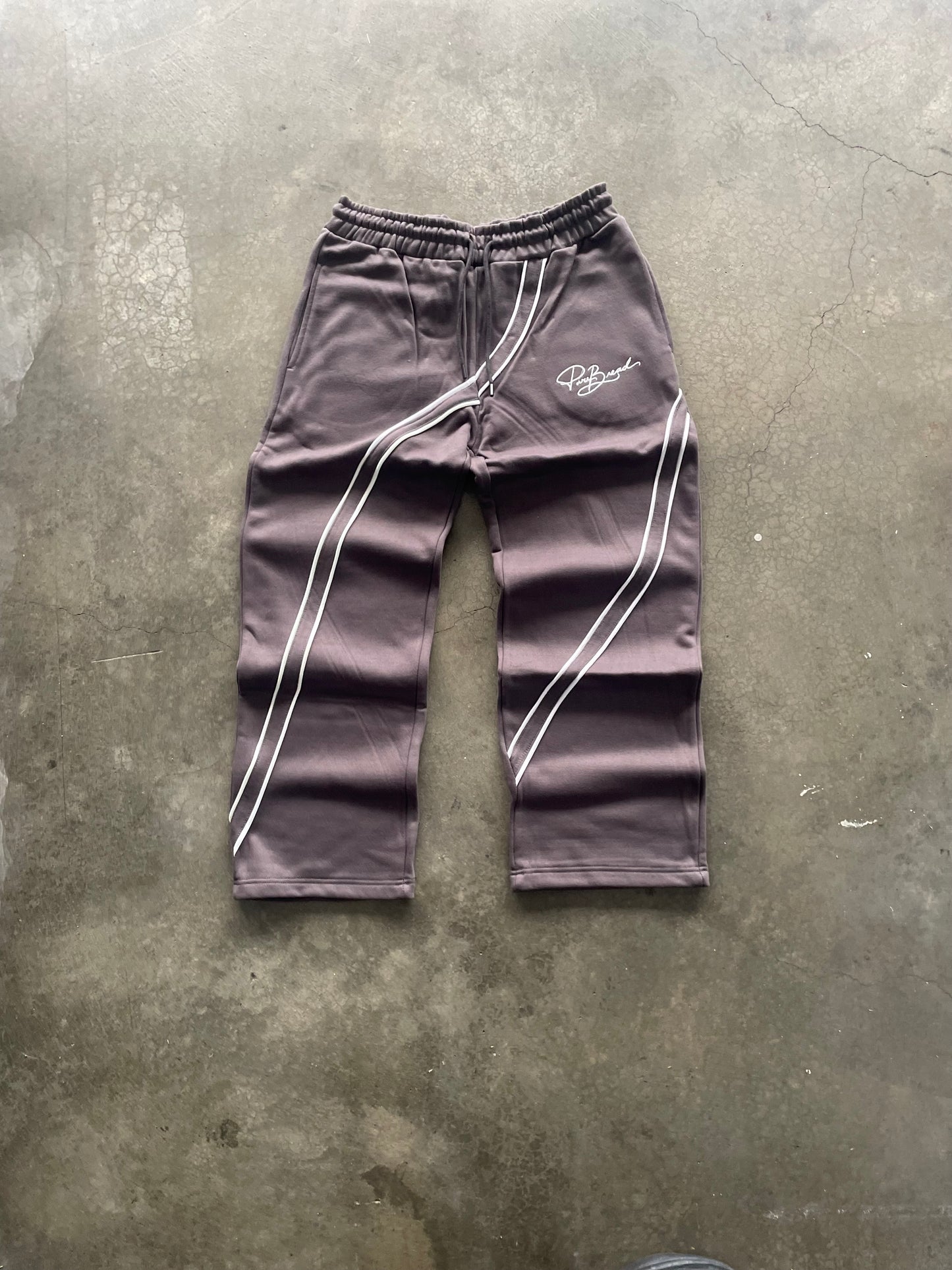 Ash Grey/White 2 Stripe Signature Sweats