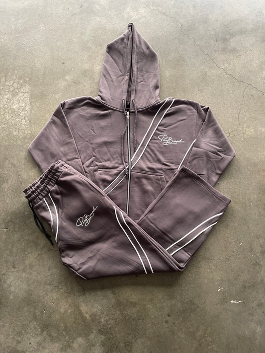 "Pure Bread" Grey/White Signature Sweat Suit