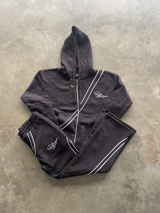 "Pure Bread" Black/White Signature Sweat Suit